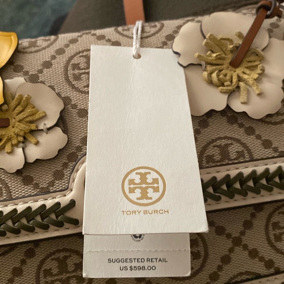 Tory Burch  ! NWT limited edition.monogrammed flower bag. Authenticated! - Picture 2 of 16